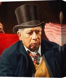 Painter's Canvas Paintings - Portrait of the Painter Víctor Humareda [detail #2] by Luis Jose Estremadoyro